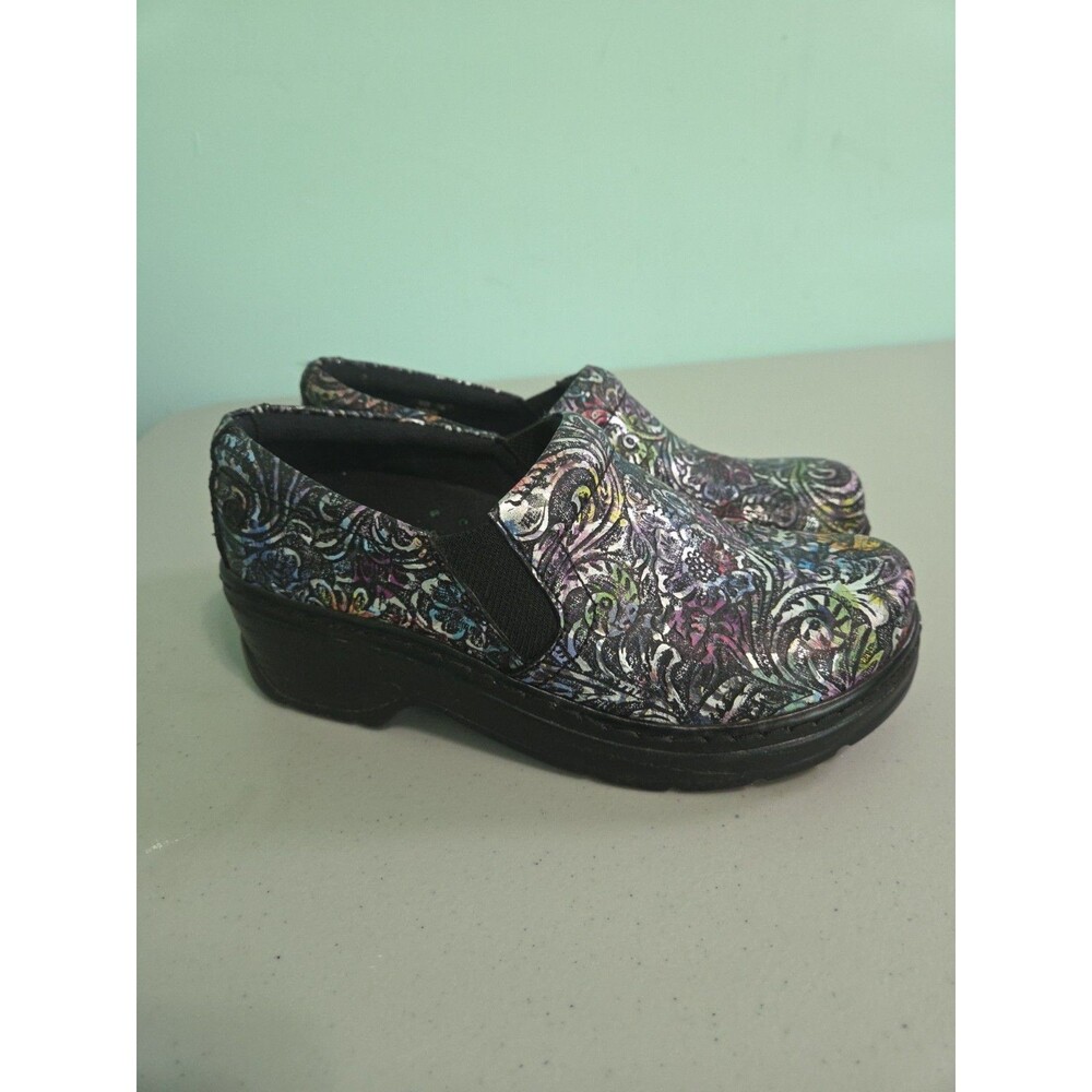 Klogs Women's Naples Multicolor Leather Nurse Nursing Clogs Shoes 7 w